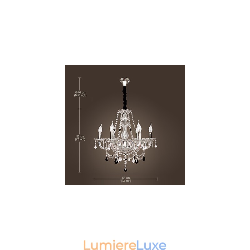 Lustre en cristal et autres verres de style rustique Lodge