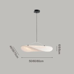 Plafonnier décoratif en soie, lumière suspendue, blanc chaud