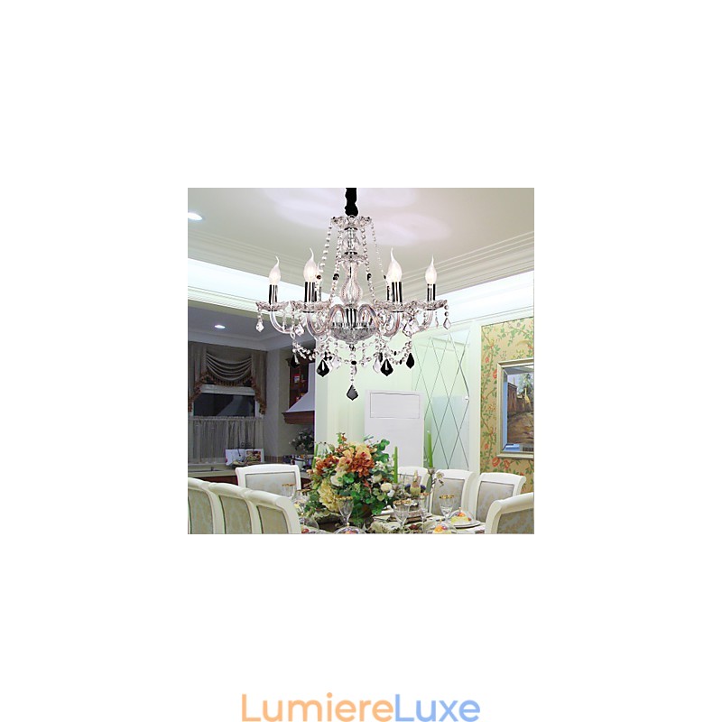 Lustre en cristal et autres verres de style rustique Lodge