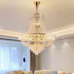 Suspension en cristal, plafonnier décoratif de luxe