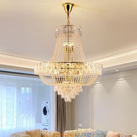 Suspension en cristal, plafonnier décoratif de luxe Suspension en cristal, plafonnier décoratif de luxe