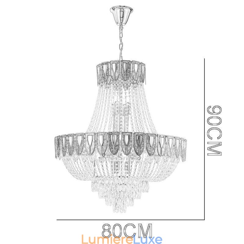 Suspension en cristal, plafonnier décoratif de luxe