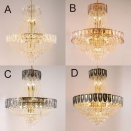 Suspension en cristal, plafonnier décoratif de luxe