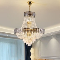 Suspension en cristal, plafonnier décoratif de luxe