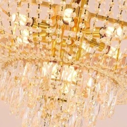 Suspension en cristal, plafonnier décoratif de luxe