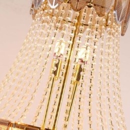 Suspension en cristal, plafonnier décoratif de luxe