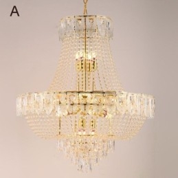 Suspension en cristal, plafonnier décoratif de luxe