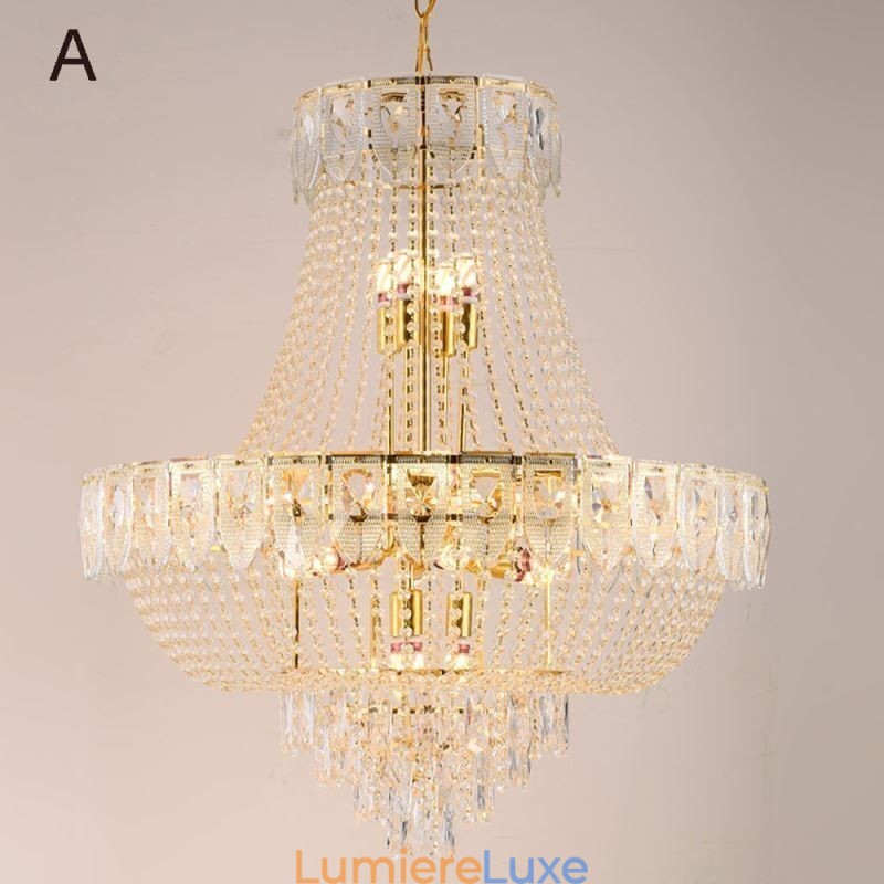 Suspension en cristal, plafonnier décoratif de luxe