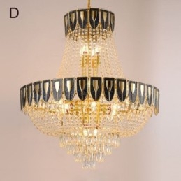Suspension en cristal, plafonnier décoratif de luxe