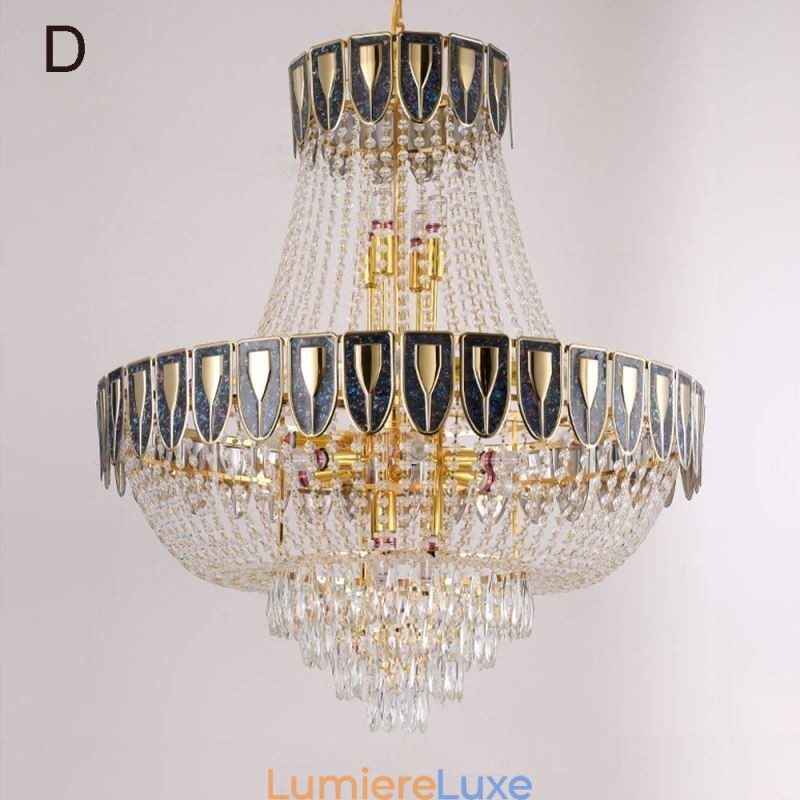 Suspension en cristal, plafonnier décoratif de luxe