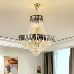 Suspension en cristal, plafonnier décoratif de luxe