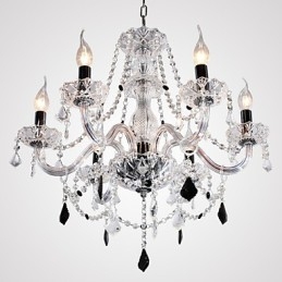 Lustre en cristal et autres verres de style rustique Lodge