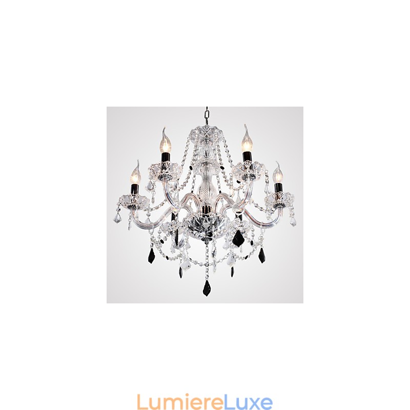 Lustre en cristal et autres verres de style rustique Lodge