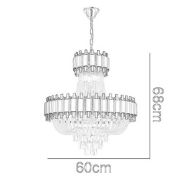Suspension en cristal doré, lampe de plafond décorative de luxe