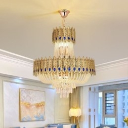 Suspension en cristal, plafonnier décoratif de luxe 60 cm