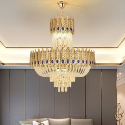 Suspension en cristal, plafonnier décoratif de luxe 60 cm