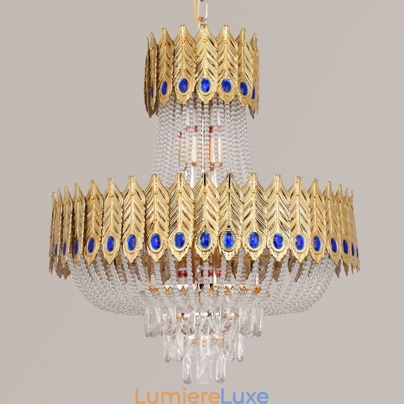 Suspension en cristal, plafonnier décoratif de luxe 60 cm