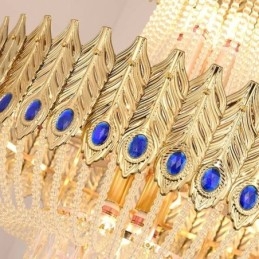 Suspension en cristal, plafonnier décoratif de luxe 60 cm