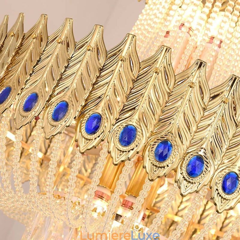 Suspension en cristal, plafonnier décoratif de luxe 60 cm