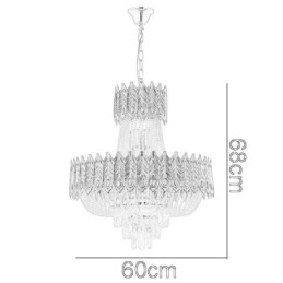 Suspension en cristal, plafonnier décoratif de luxe 60 cm