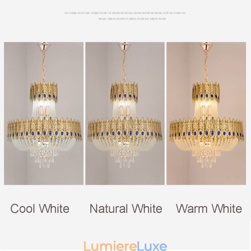 Suspension en cristal, plafonnier décoratif de luxe 60 cm
