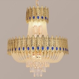 Suspension en cristal, plafonnier décoratif de luxe 60 cm