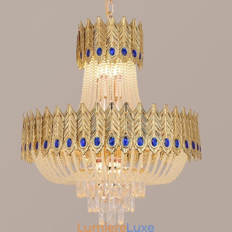 Suspension en cristal, plafonnier décoratif de luxe 60 cm