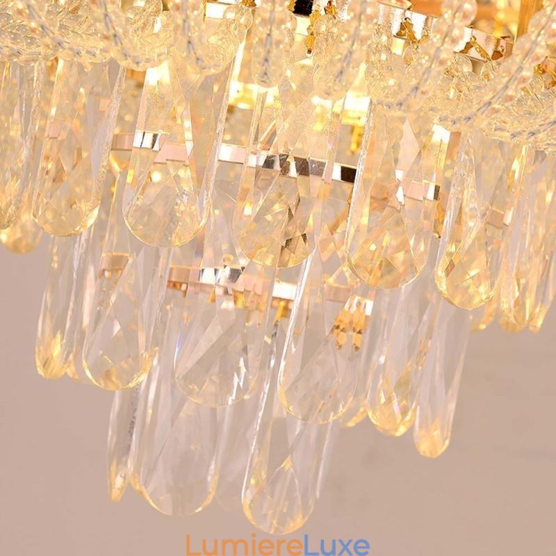 Suspension en cristal, plafonnier décoratif de luxe 60 cm