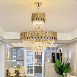 Suspension en cristal, plafonnier décoratif de luxe 60 cm