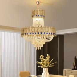 Suspension en cristal, plafonnier décoratif de luxe 60 cm