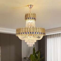 Suspension en cristal, plafonnier décoratif de luxe 60 cm