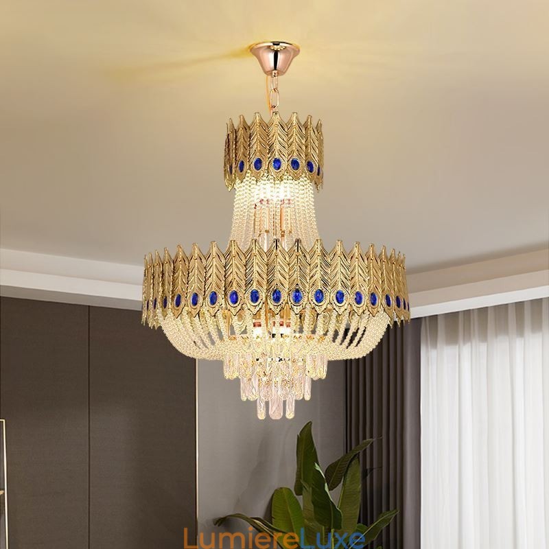 Suspension en cristal, plafonnier décoratif de luxe 60 cm