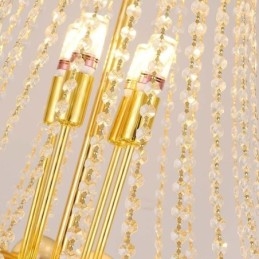 Suspension en cristal plaqué or duplex, lampe de plafond décorative de luxe 80 cm