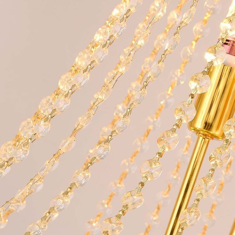 Suspension en cristal, luminaire décoratif de luxe sophistiqué, 80 cm