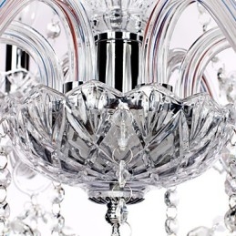 Lustre en cristal et autres verres de style rustique Lodge