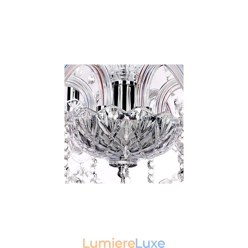 Lustre en cristal et autres verres de style rustique Lodge