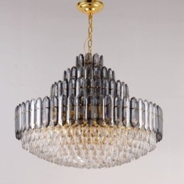 Suspension en cristal à quatre niveaux, plafonnier décoratif de luxe 80 cm