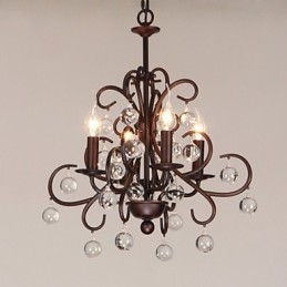 Lustre en métal peint classique traditionnel