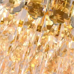 Suspension rectangulaire en cristal, luminaire décoratif de luxe, 100 cm