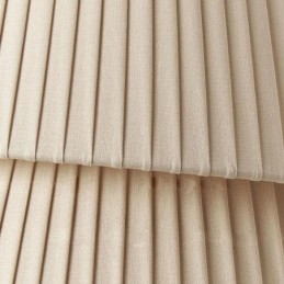 Suspension style crème français avec abat-jour en tissu double couche