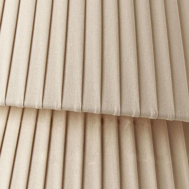 Suspension style crème français avec abat-jour en tissu double couche