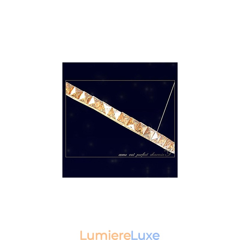 Suspension en cristal K9, luminaires modernes, anneau rond simple, 30 cm