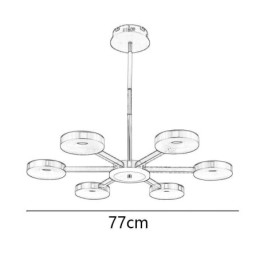 Suspension minimaliste à sept têtes