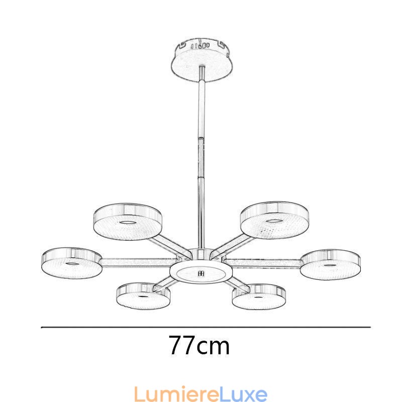 Suspension minimaliste à sept têtes