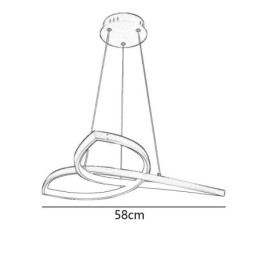 Suspension minimaliste en forme de trèfle