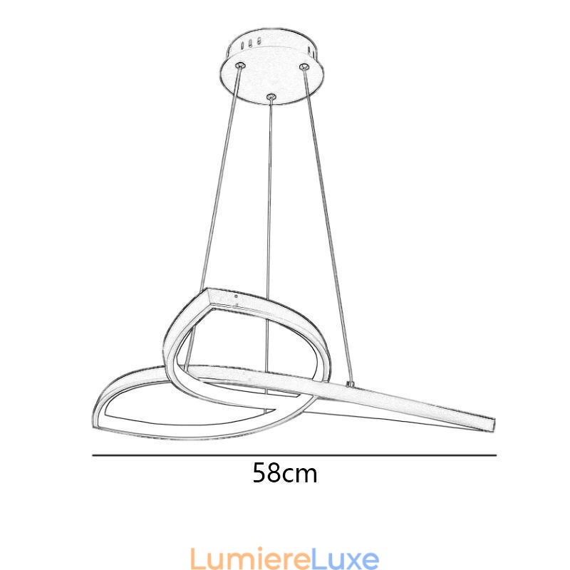 Suspension minimaliste en forme de trèfle