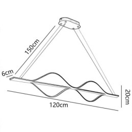 Plafonnier à suspension minimaliste Light Wave