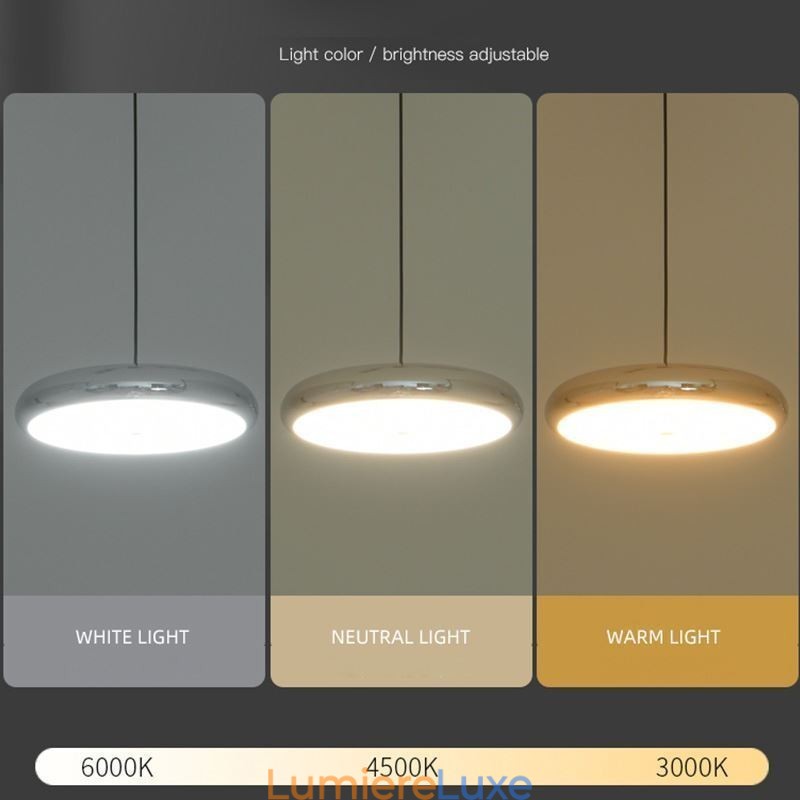 Suspension à trois têtes, lampe suspendue ronde