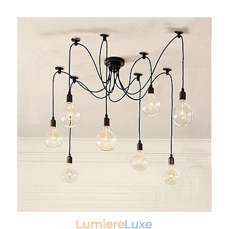 Lustre à ampoules de style rural contracté d'Amérique du Nord Lustre à ampoules de style rural contracté d'Amérique du Nord