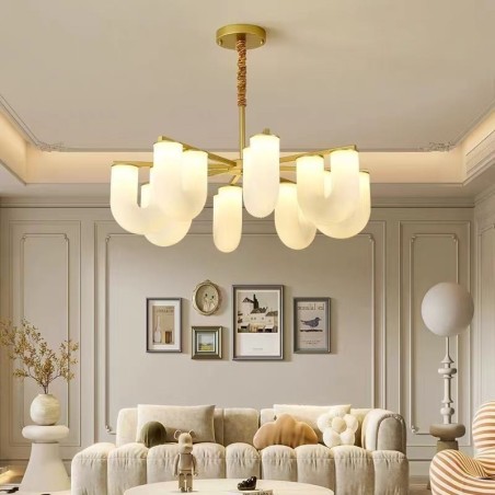Lustre en U de style crème français Lustre en U de style crème français